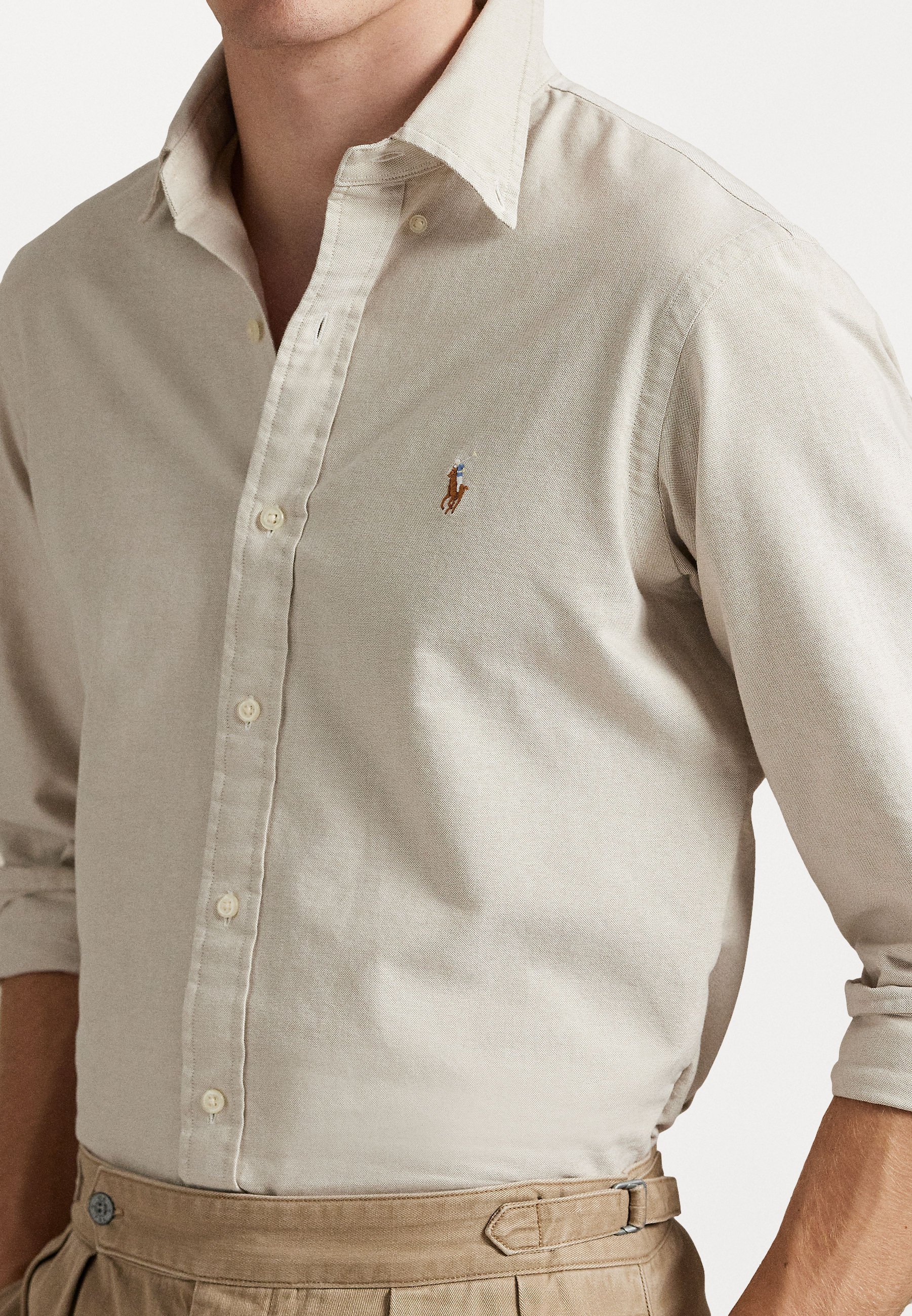 Polo Ralph Lauren CUSTOM FIT OXFORD SHIRT - Shirt - kustbeige