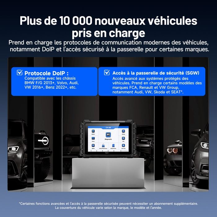 TOPDON ONE Lite Strumento diagnostico OBD2 Scanner per auto con custodia diagnostica e grafico topologico AutoScan in francese