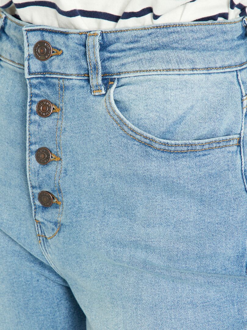 Calça jeans mom de cintura muito alta - tamanho 28 - azul