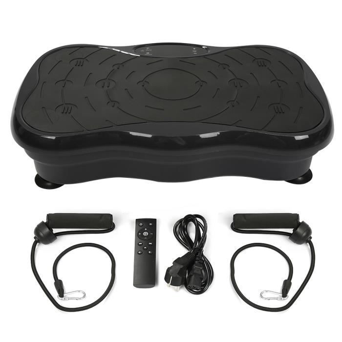 Willonin® Schwarze Vibrationsplatte Fitness-Trainingsplattform mit Widerstandsbändern und Bluetooth