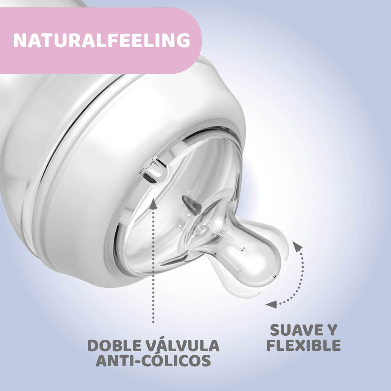 NaturalFeeling 330 ml-es szilikon cumisüveg 6 hónapos kortól