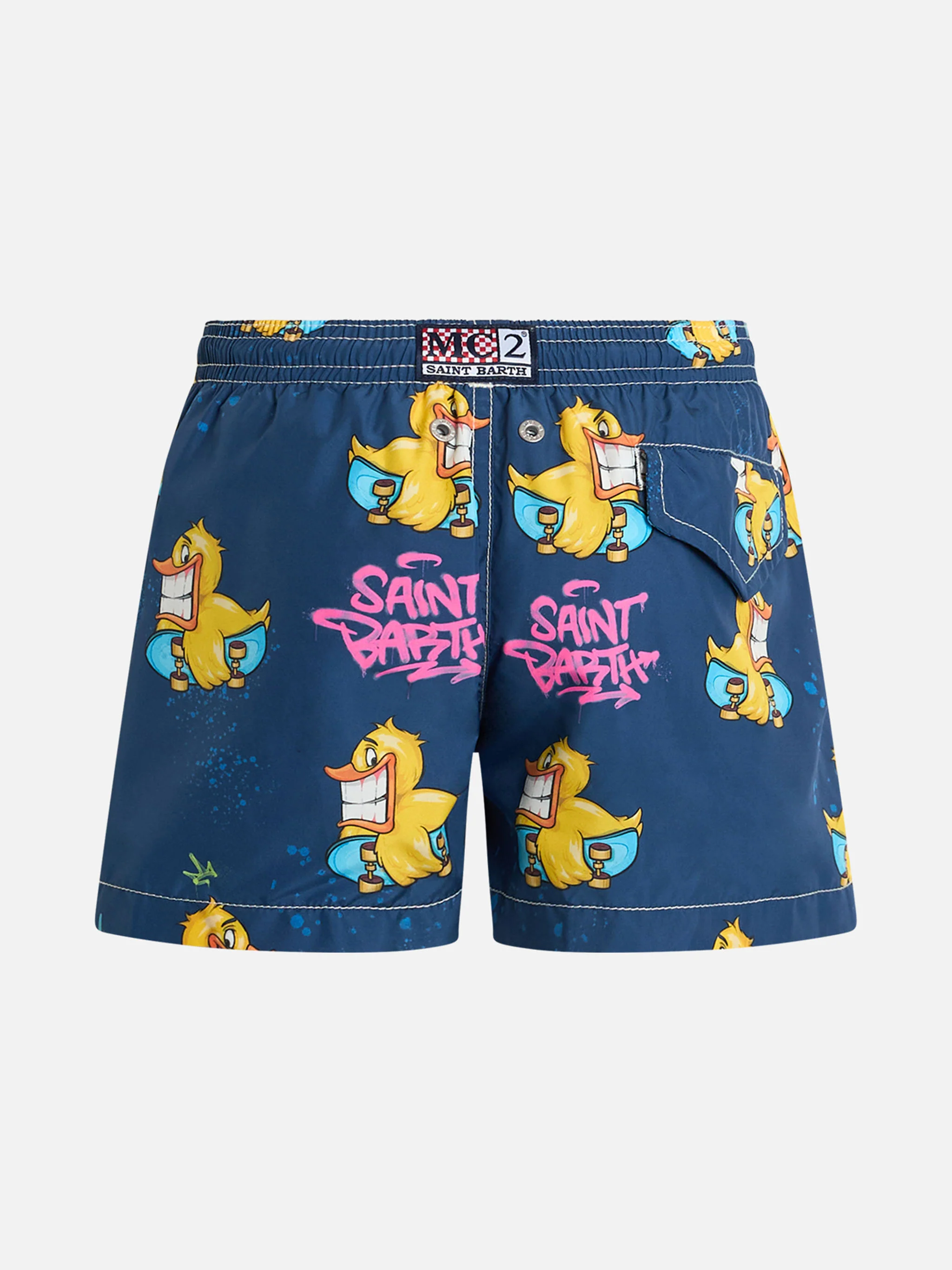 Costume da bagno da bambino in tessuto leggero Jean Lighting con stamp