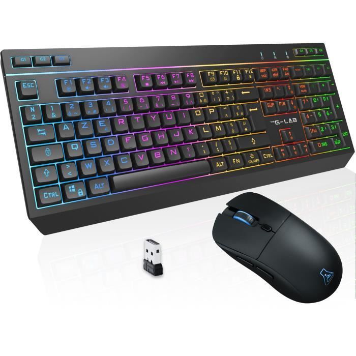 Kit gaming wireless - THE G-LAB - TUNGSTEN EX COMBO - Tastiera + mouse - 32 macro configurabili