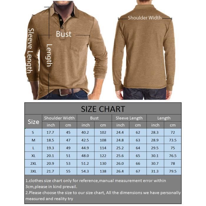 Polo de manga larga para hombre con bolsillo, tallas grandes, color liso, primavera y otoño - Talla europea - Gris claro