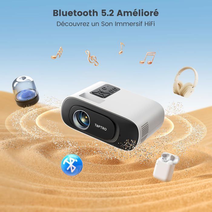 Auto Keystone Mini -projektori Full HD Tukee 1080P 16000 lumenia Mini-videoprojektori WiFi Bluetooth