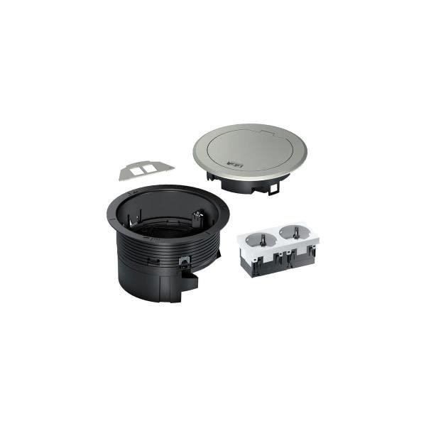 Tomada elétrica - HAGER - BSR02D01 - Prata - Retangular - Para uso interno