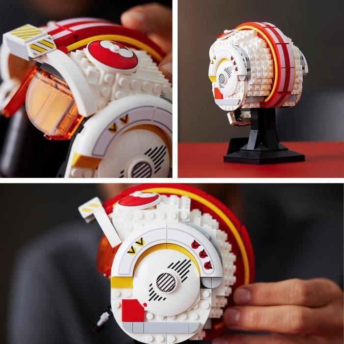 LEGO® 75327 Star Wars Le Casque Red Five De Luke Skywalker Modèle Réduit de Collection, Maquette à Construire, Décoration et Cadeau