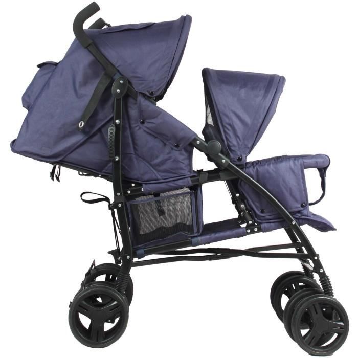 Passeggino doppio BAMBISOL - 6-36 mesi per il sedile anteriore (max 15 kg) e 0-36 mesi (max 15 kg) per il sedile posteriore