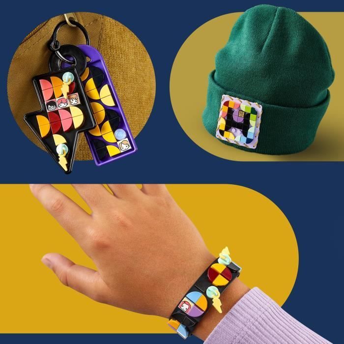 LEGO® DOTS - Ensemble d’Accessoires Poudlard - Harry Potter - 4 supports à personnaliser - 225 tuiles décorées