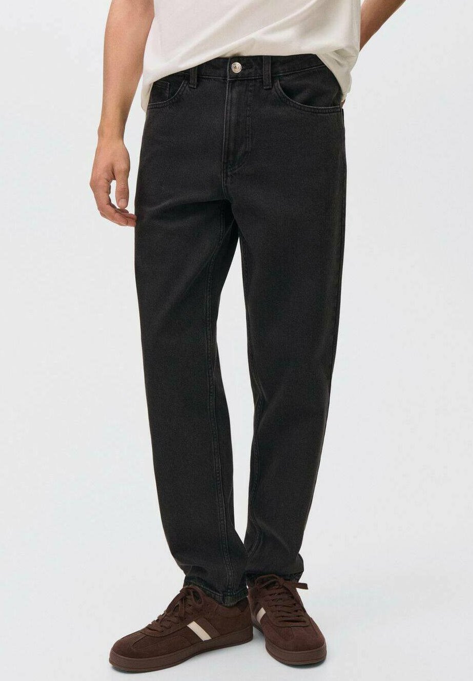 Mango Kids TEEN - Rechte jeans - zwarte denim