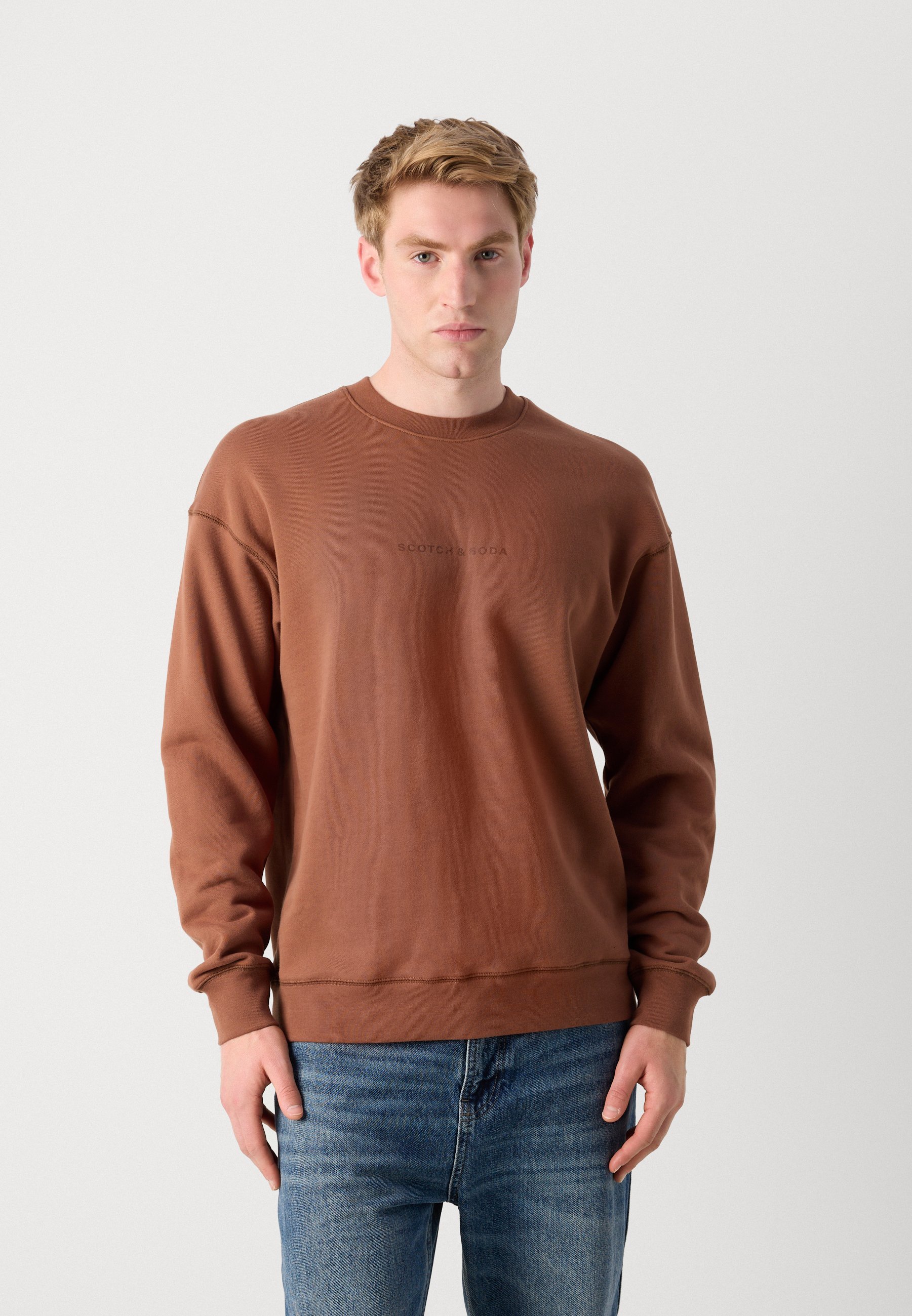 Felpa con logo principale stagionale Scotch & Soda - morbido limo