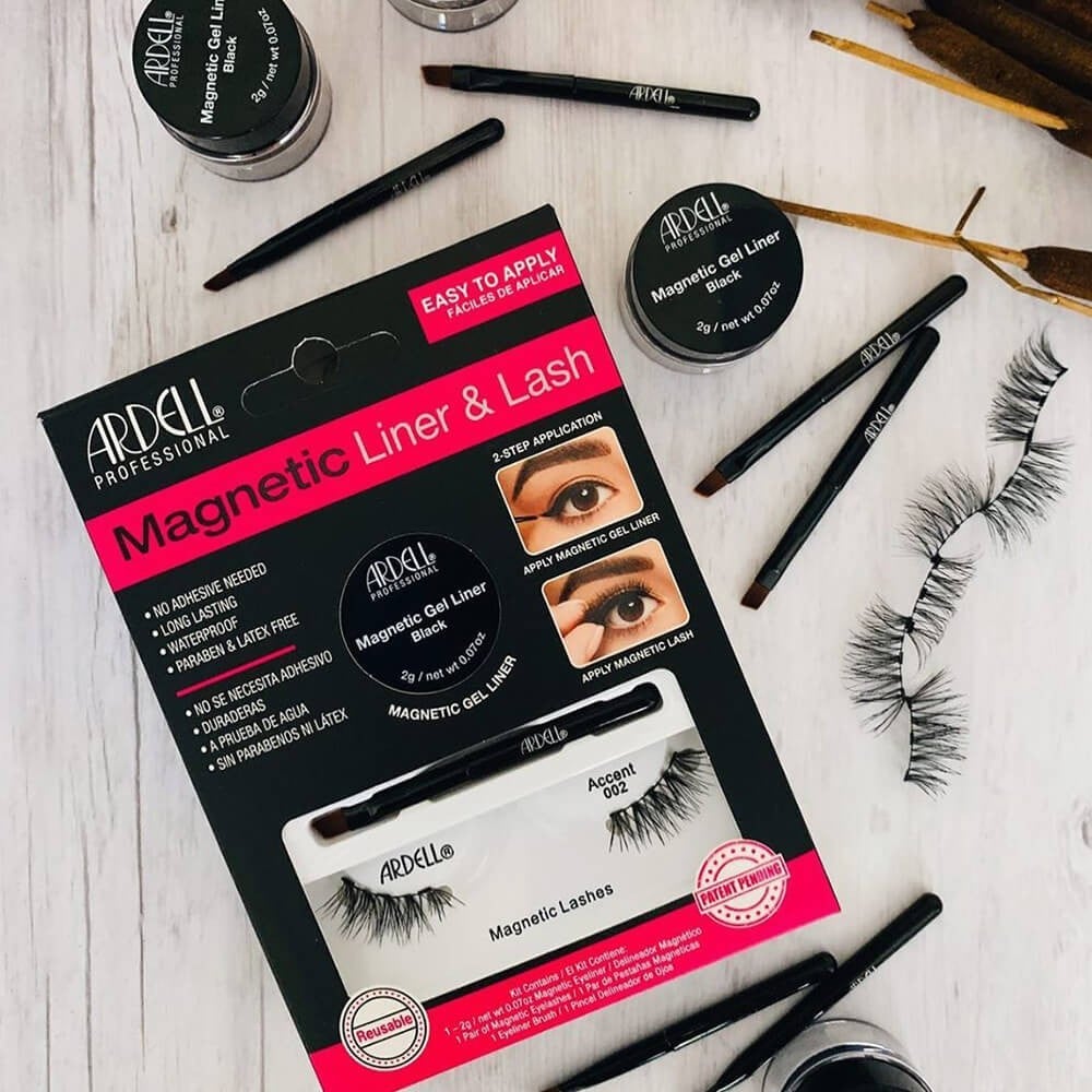 Ardell Kit de Faux-Cils magnétiques avec Gel Liner Noir (2gr) Accent 002