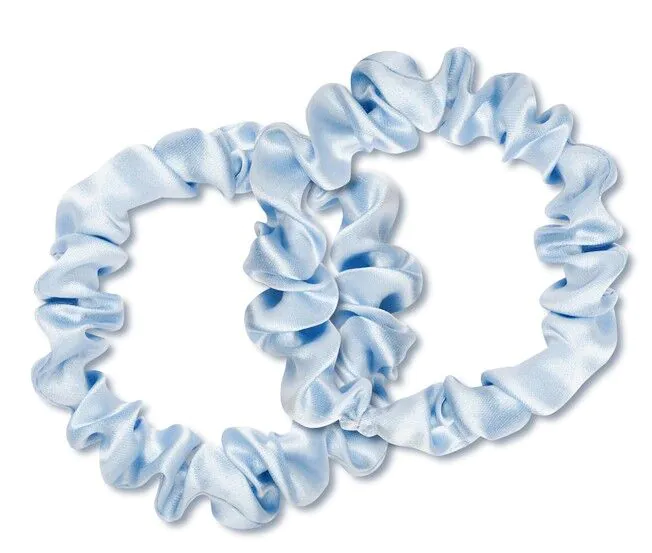 Cat & Cat Komplet dwóch jedwabnych gumek do włosów, Baby Blue