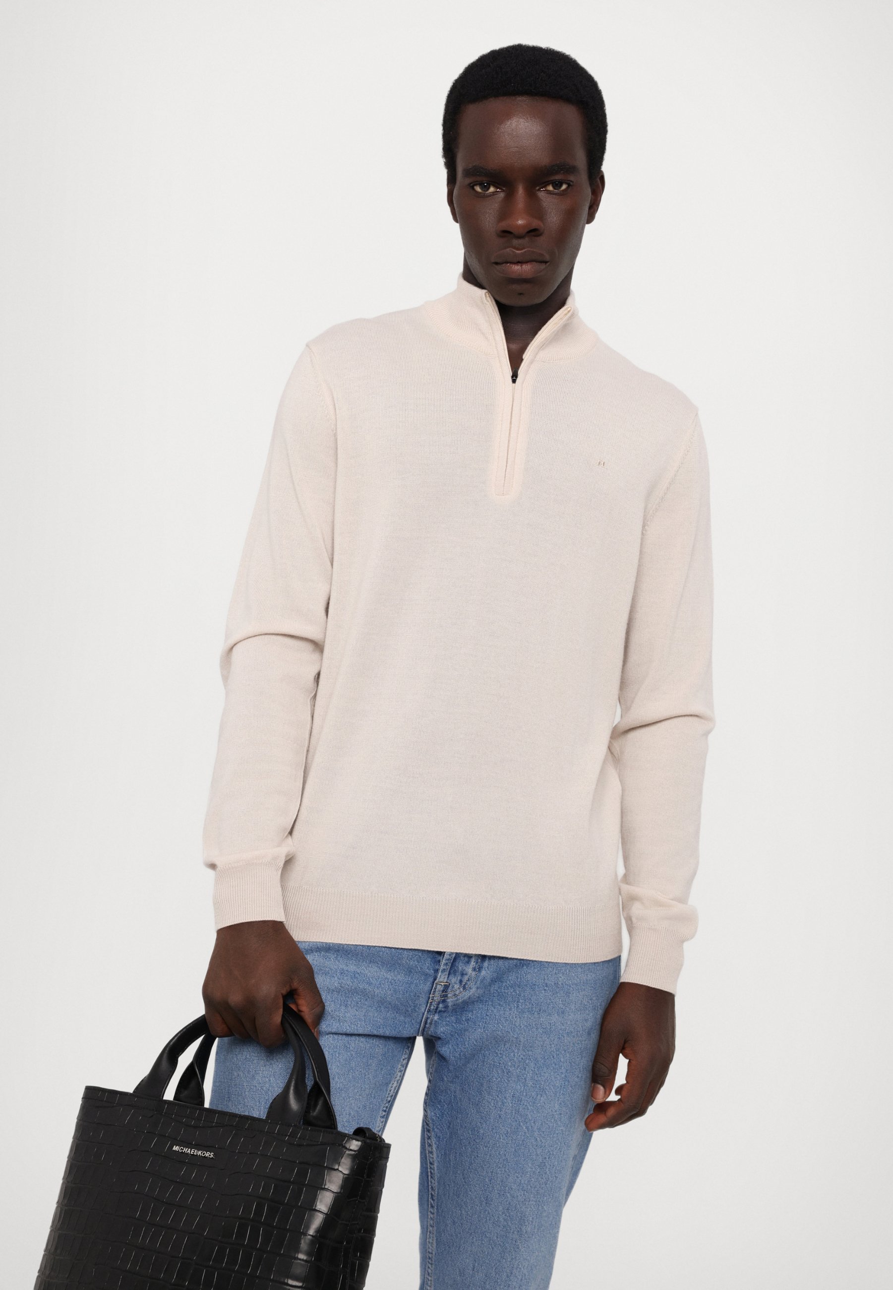 J.LINDEBERG KIYAN LIGHT QUARTER ZIP - Jumper - moonbeam