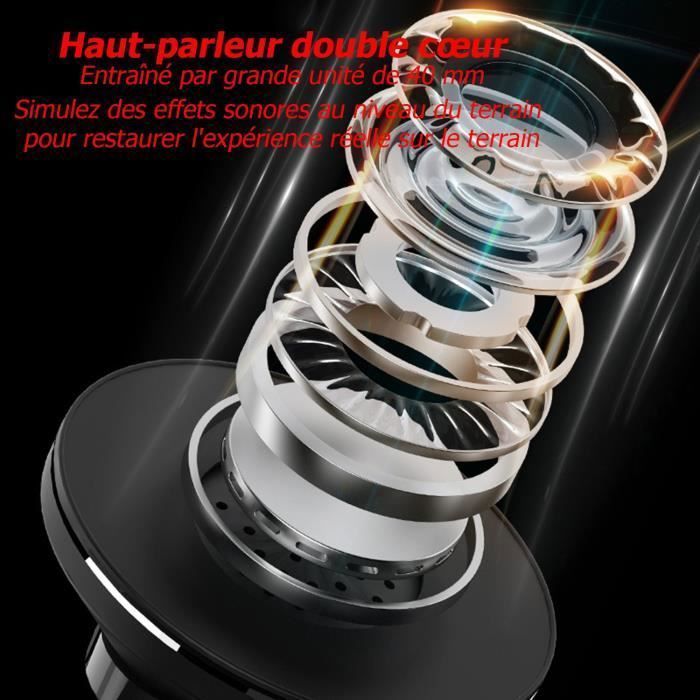 Casque Bluetooth - Hi-FI - 24 Heures de Lecture - Micro Intégré - Noir - Basses Profondes