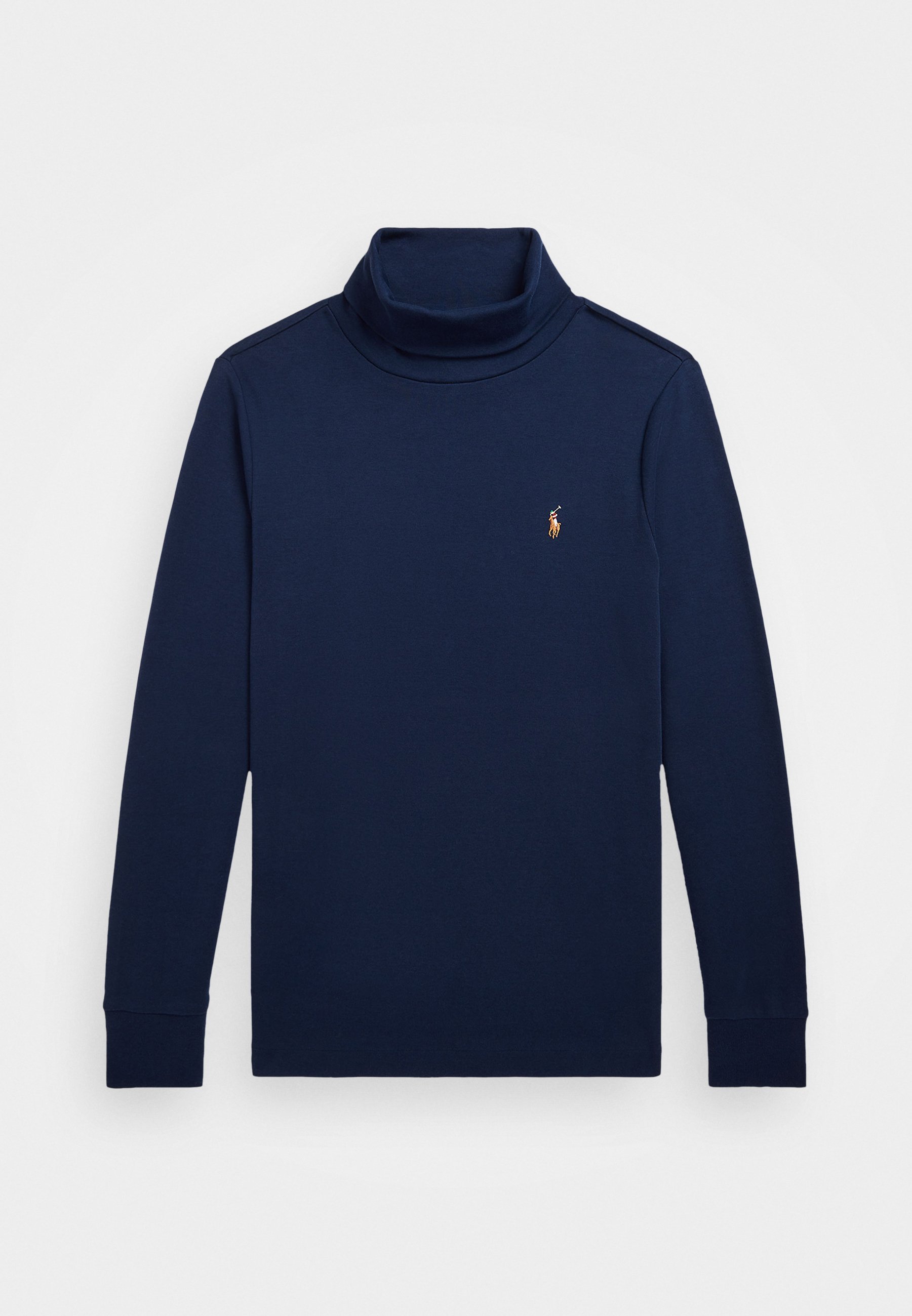 Polo Ralph Lauren COTTON INTERLOCK ROLL NECK - Top met lange mouwen - verfijnd marineblauw