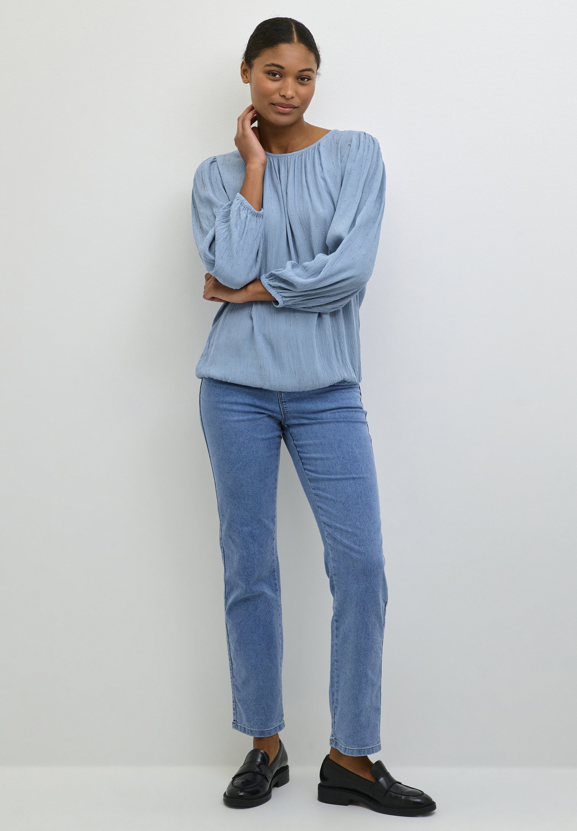 Kaffe WILMA - Blusa - denim sbiadito