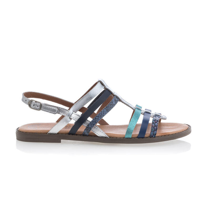 Grå sandaler / sko med åben tå til kvinder