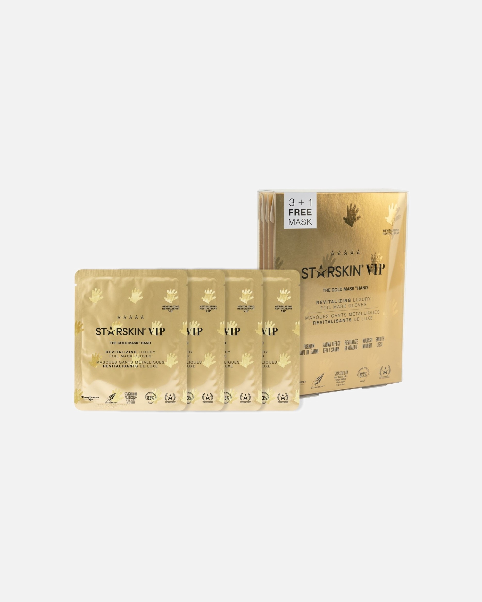 Rúško na ruky STARSKIN® „Zlatá maska“ balenie 3+1 – 1 kus