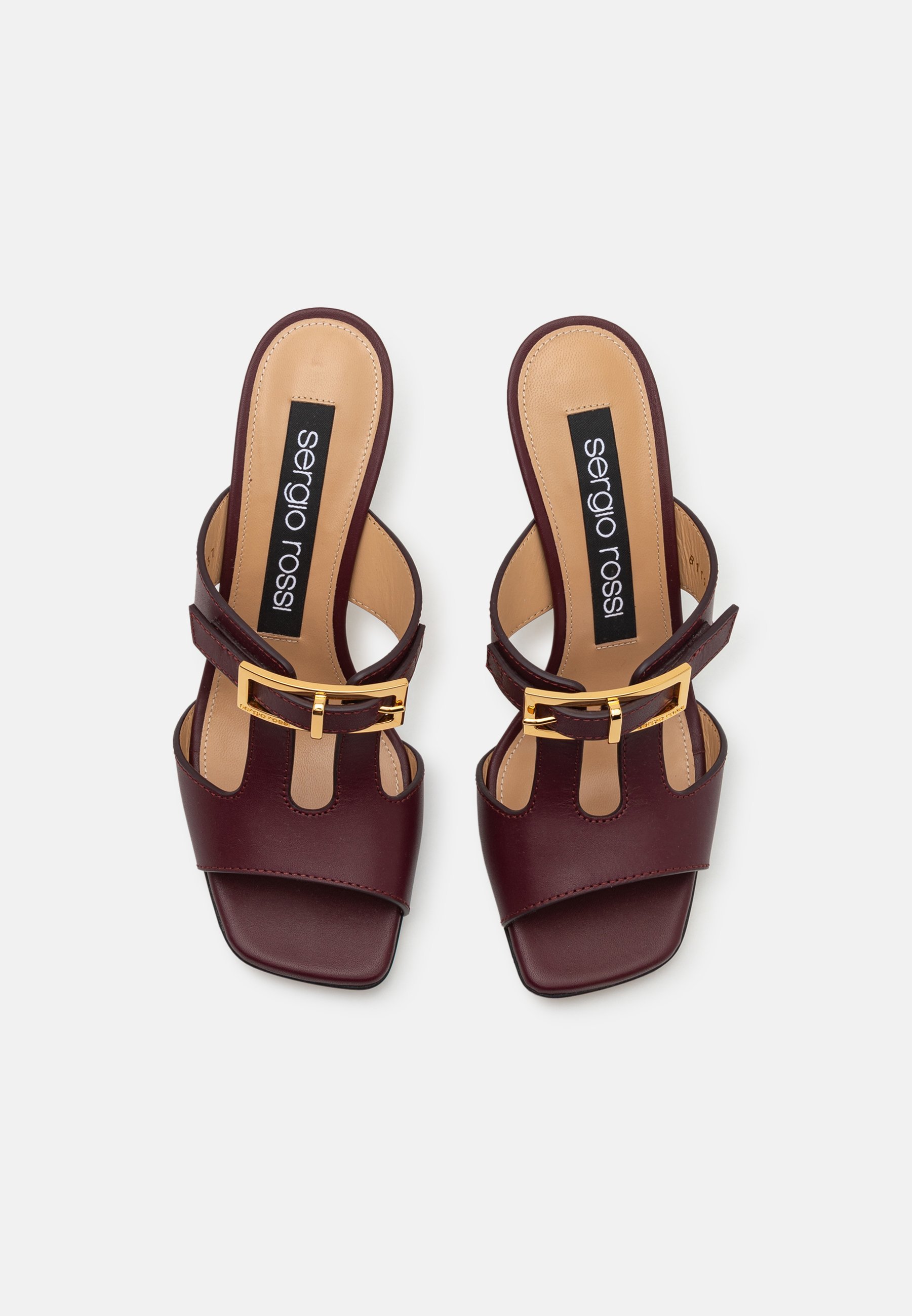 Sergio Rossi SABOT - Klapki na obcasie - bordeaux