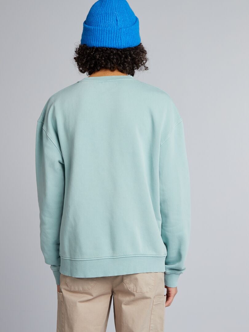Klassieke sweater van fleece - BLAUW