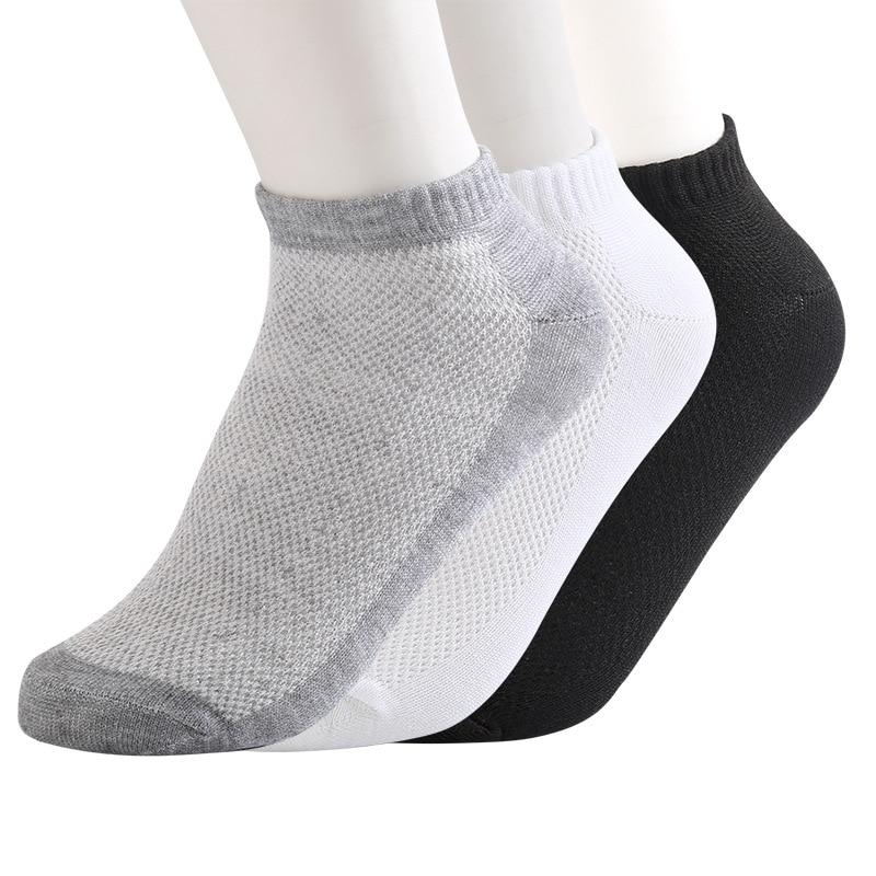20 piezas = 10 pares de calcetines de malla sólida para hombre, calcetines invisibles hasta el tobillo, calcetines de verano transpirables y finos para hombre, calcetines náuticos. ¡Gran oferta 2019! Envío directo.