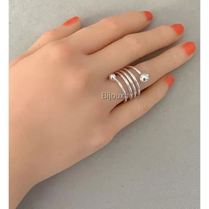 Anello - BIJOUXIA - Anello a sfere largo a più file - Argento sterling 925 - Placcato oro 18 carati - Donna