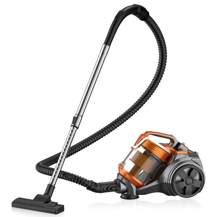 Potente aspirapolvere senza sacco da 3600 W con spazzola 2 in 1, potenza di aspirazione di 15 kPa, filtro HEPA per pavimenti duri e tappeti.
