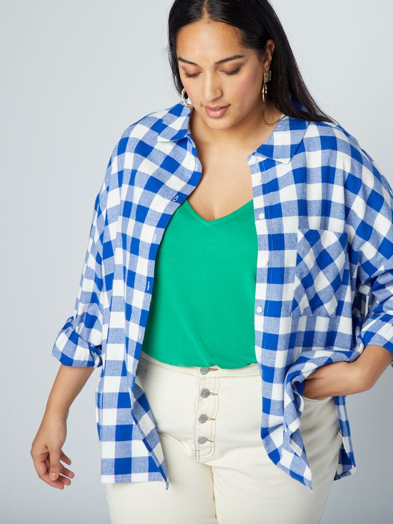 Camisa de franela - AZUL