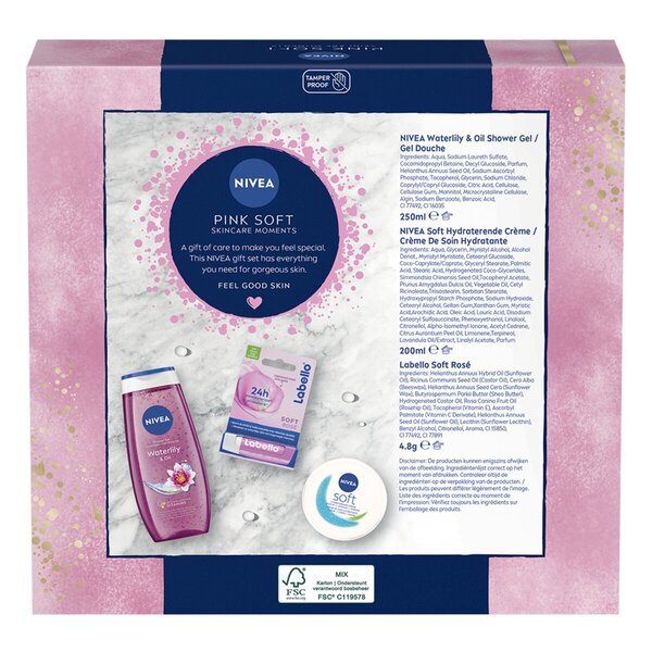 Darilni set NIVEA Pink Soft Skincare Moments