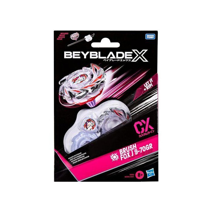 Coffret Toupie Beyblade X Brush Fox J 9-70GR - Set Toupie + Lanceur - Type Attaque + 1 Carte