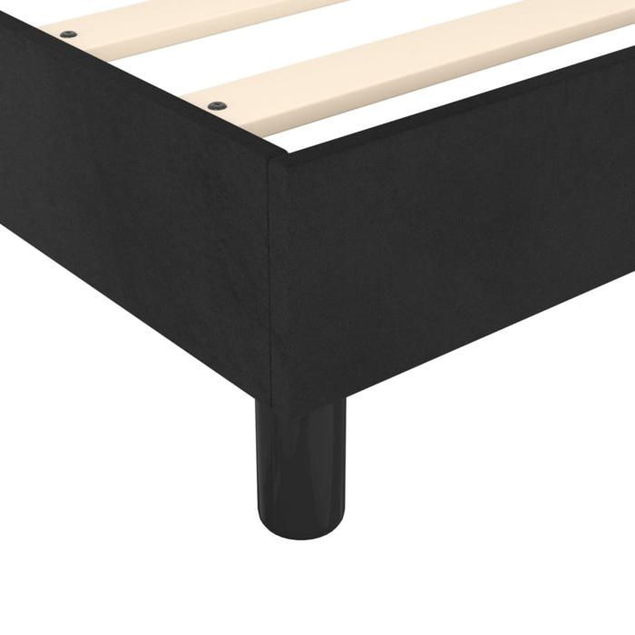 Verano 2026@Estructura de cama individual - Base de láminas - para adultos - Terciopelo negro 90x190cm, 8814