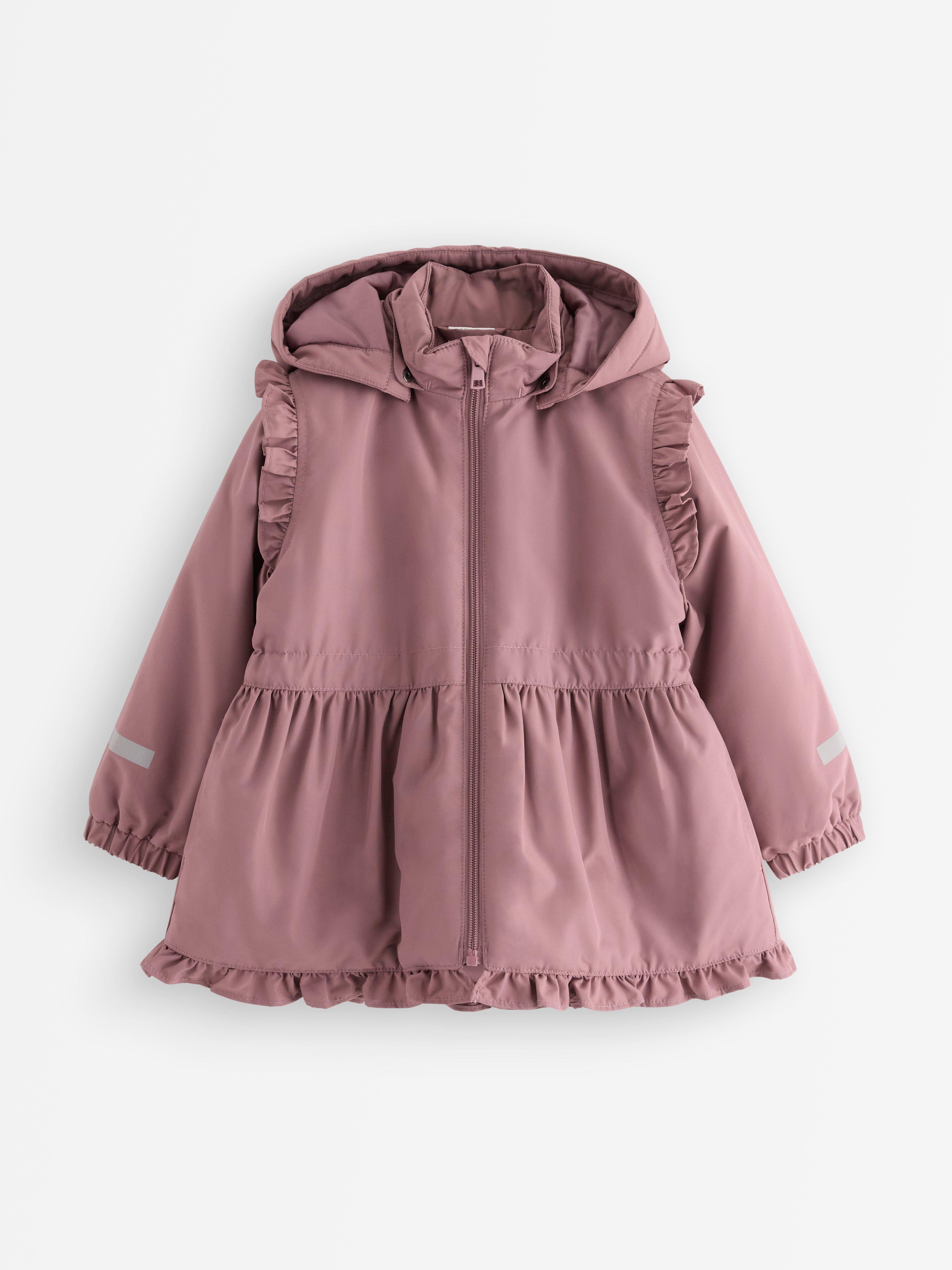Prošívaná bunda s volánky Dusty Lilac