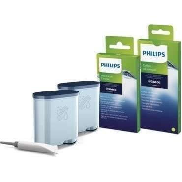Automatische espressomachine met ingebouwde molen - PHILIPS - EP2225/10 - 1500 W - 275 g bonencapaciteit - Matzwart + 2 AquaClean onderhoudskits