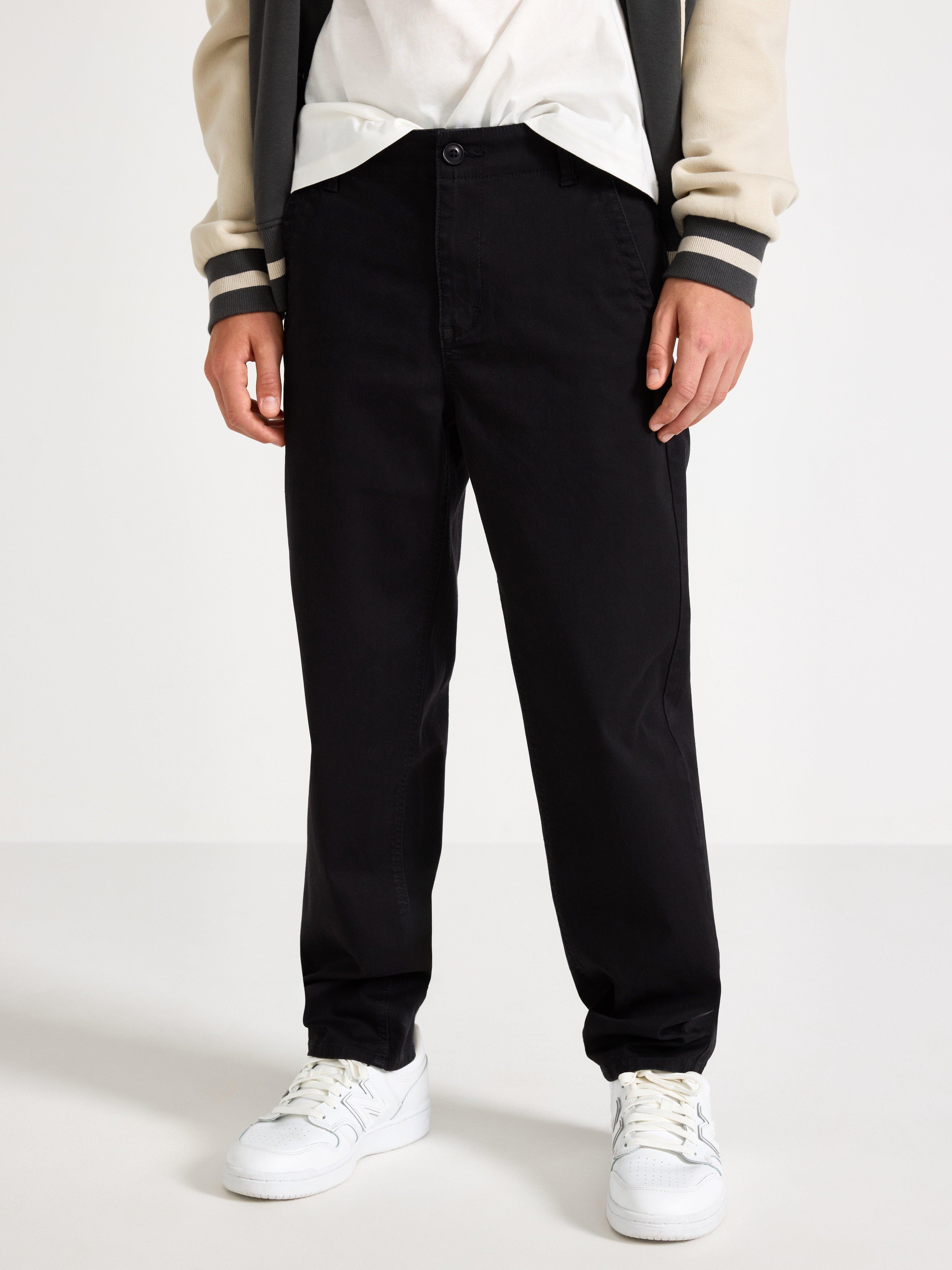 Pantalones chinos de pierna ancha WILMER negros