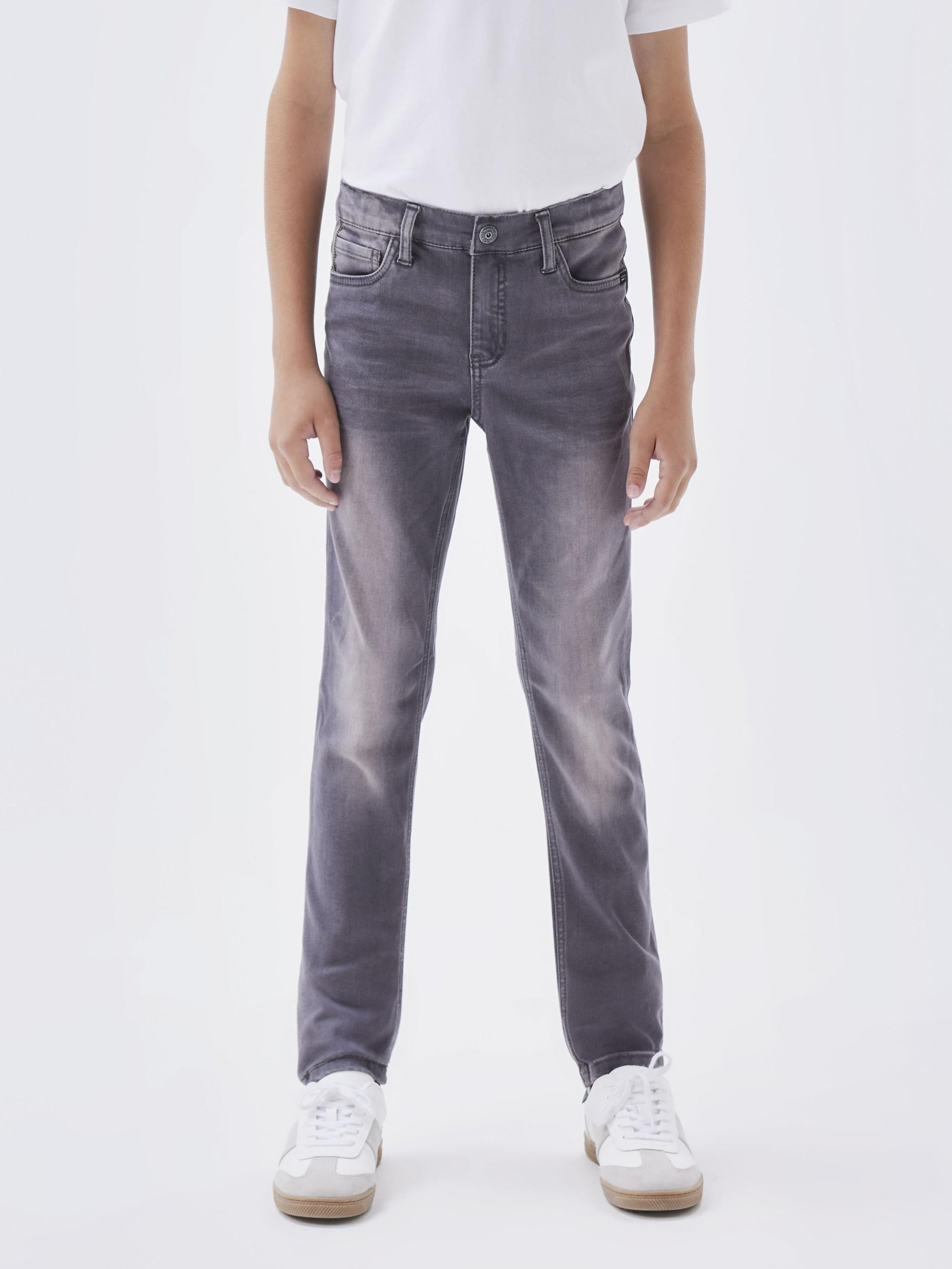 Noem het NKMTHEO - Slim fit jeans - grijze denim