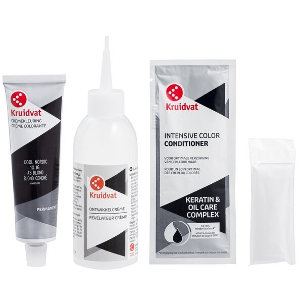 Kruidvat Naturals 10.16 Pelnu blonda krēmkrāsa matu krāsa
