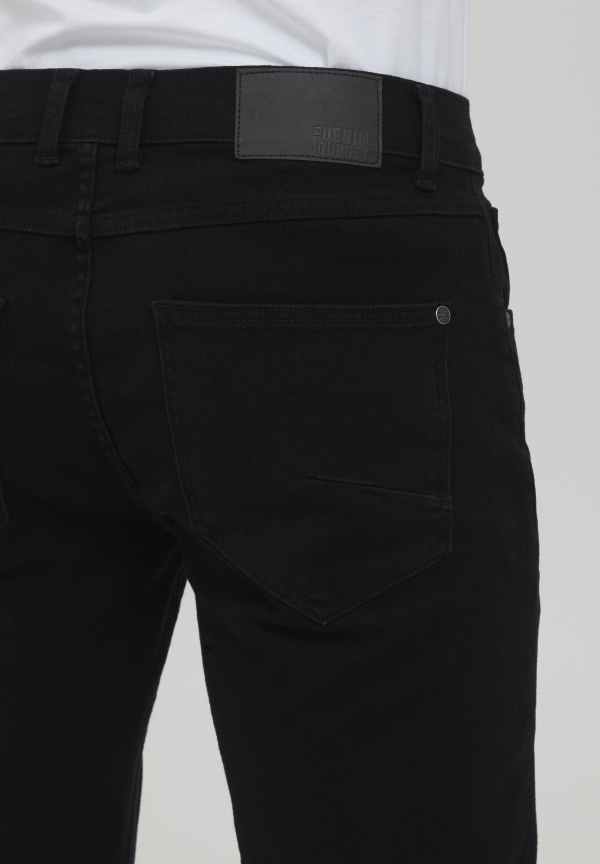 Calça jeans SDTOMY - Corte Slim - Denim preto