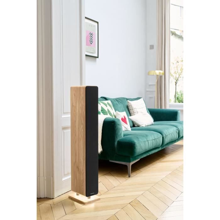 Altavoz Bluetooth tipo torre - THOMSON - Madera/Negro - 120W, Óptico, USB, Ecualizador, TWS, Control remoto, Fuente de alimentación de 230V