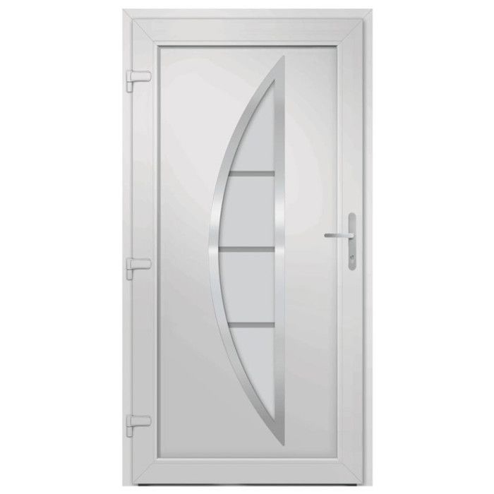 vidaXL Porte d'entrée Blanc 88x200 cm PVC 3187861