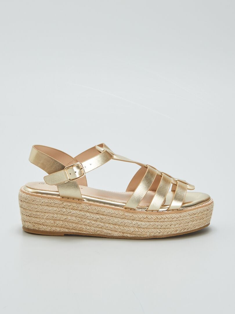 Platformsandalen - BEIGE