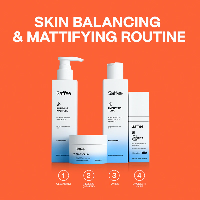 Saffee BalanceDerm fluid na minimalizáciu pórov pre mastnú a zmiešanú pleť