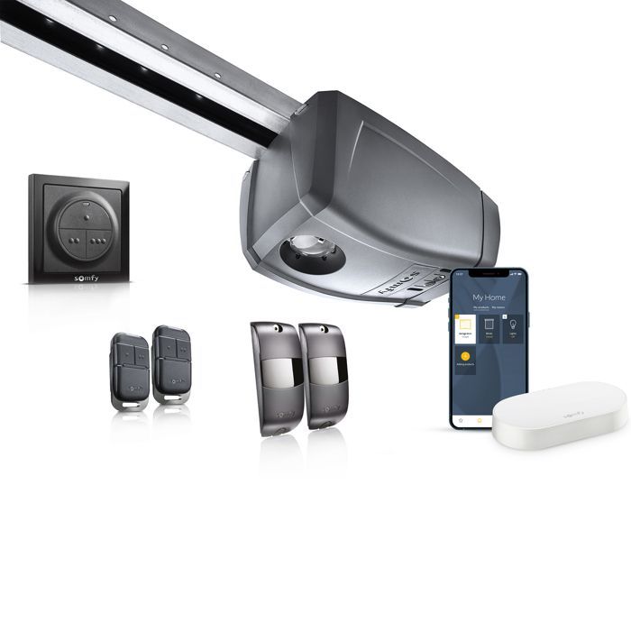 SOMFY 1241961 - Motorisation porte de garage GDK 1100 Connect - Pilotable à distance avec smartphone et assistants vocaux - Pour