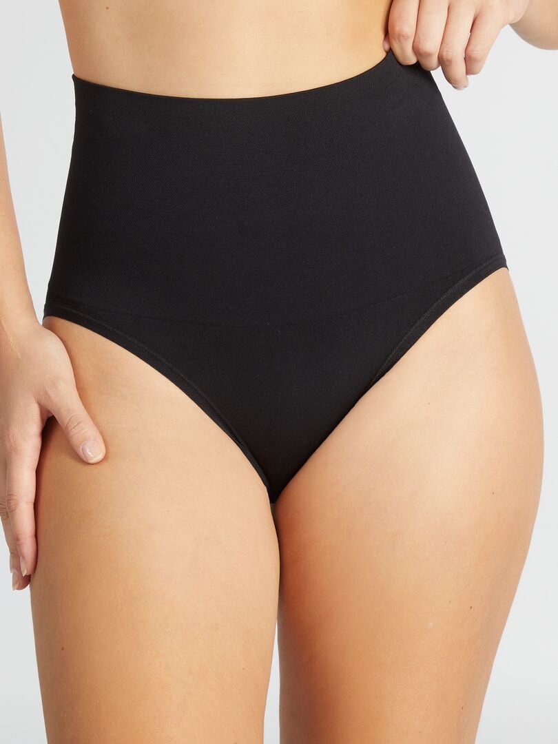 Corrigerende slip met hoge taille - Zwart