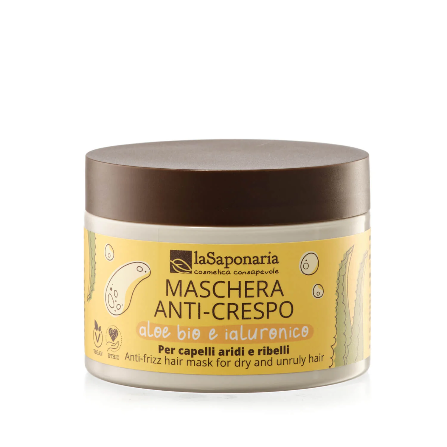 Capelli e Cute Maschera anti-crespo - Aloe Bio e Ialuronico - Maschera Disciplinante/Anticrespo Capelli