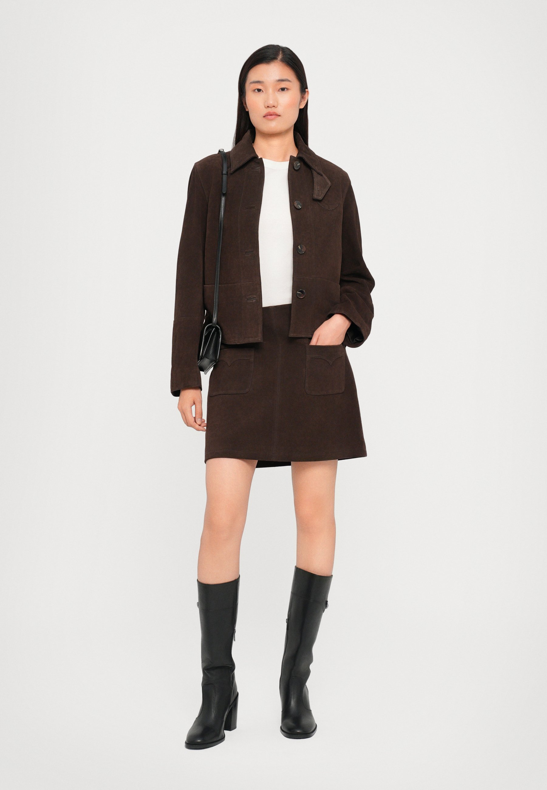 Zadig & Voltaire LESSA  - Leather jacket - dark chocolate