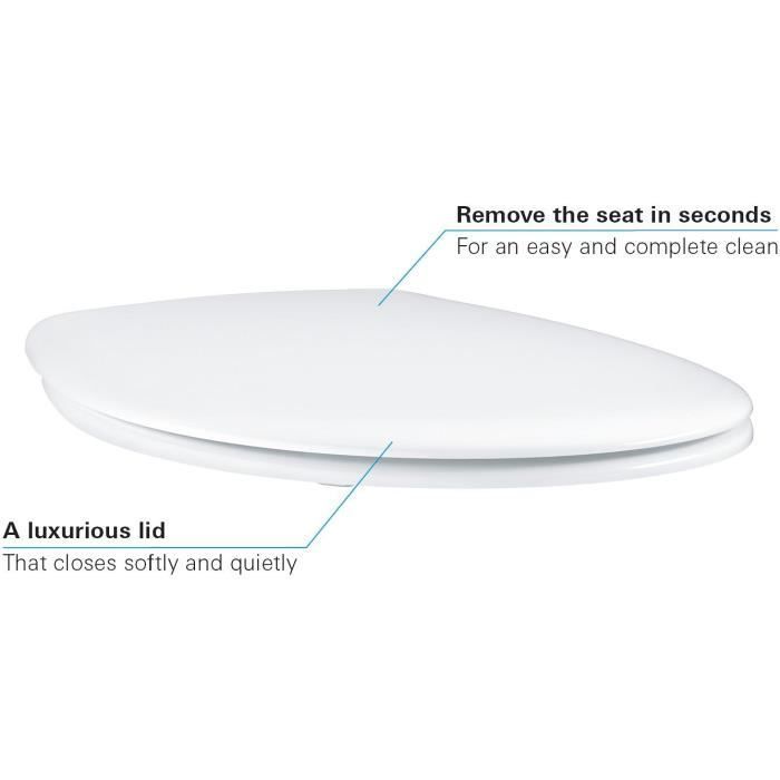 Toiletbril - GROHE - Bau Ceramic - Duroplast - Alpine wit - SoftClose