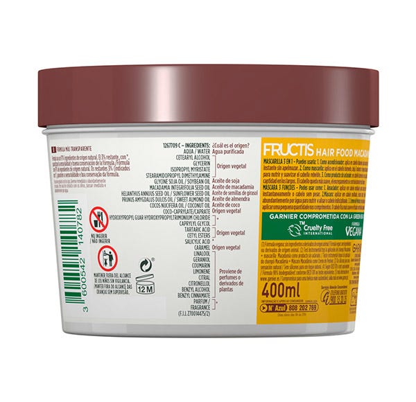 Žehlička na vlasy Hair Food Macadamia | 390 ml