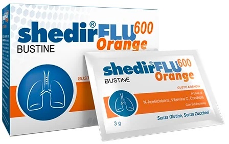 SHEDIR Shedirflu 600 Sinaasappel voedingssupplement 20 zakjes Ademhalingsgezondheid