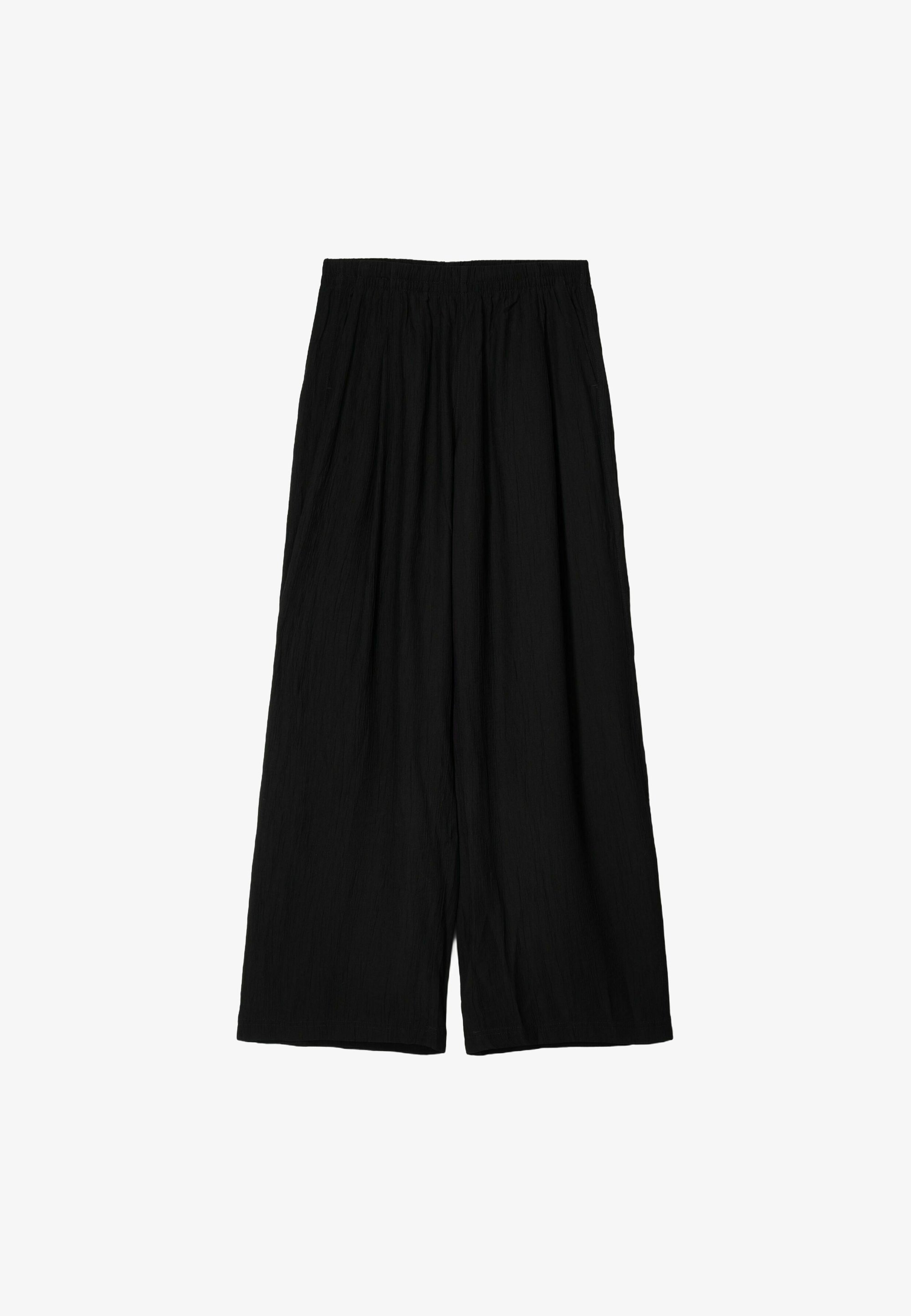 Pantaloni Bershka con coulisse larga - neri